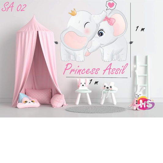 Stickers S38 : Décor Mural Personnalisé pour la Chambre d'Enfant